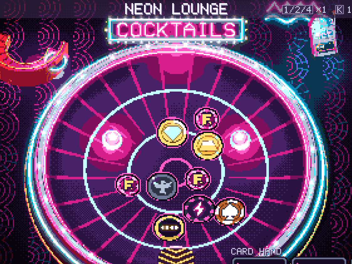 The Neon Lounge bowl with pop bumpers