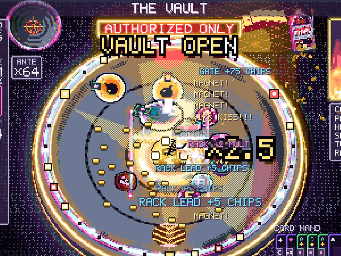 The Vault bowl with a sweeping gate around a gold core, VAULT OPEN ×2.5